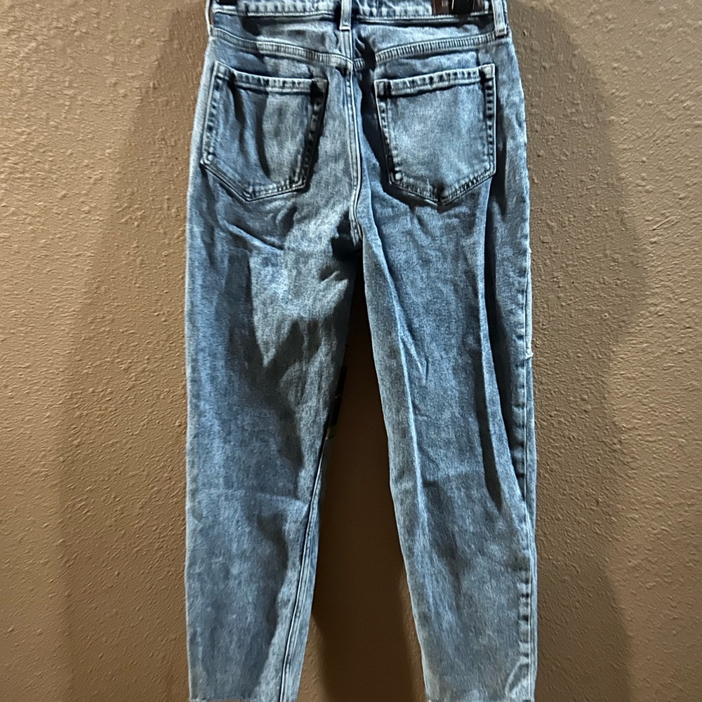 Hollister Light Blue Patchwork Straight Jeans - Picture 4 of 4